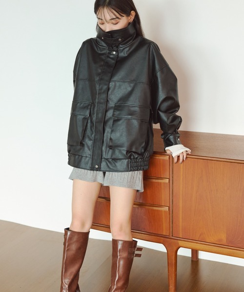 VANNIE U（ヴァニーユー）の「レザージャケット/ファー取り外し可能