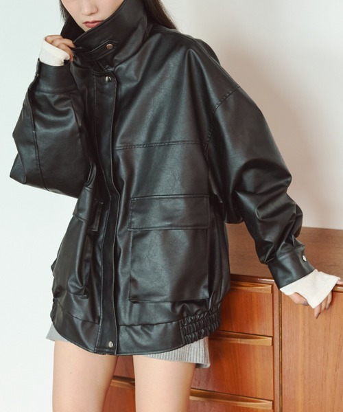 VANNIE U（ヴァニーユー）の「レザージャケット/ファー取り外し可能