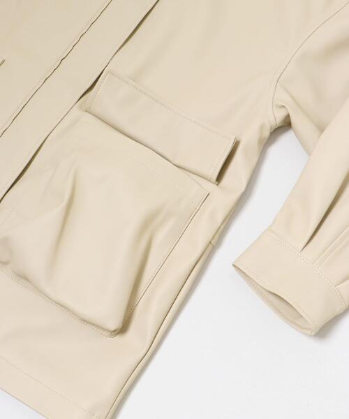 ITEMS URBANRESEARCH（アイテムズ アーバンリサーチ）の「フェイクレザージャケット（その他アウター・レディース・ライトベージュ/ブラック・FREE）」の18枚目の写真