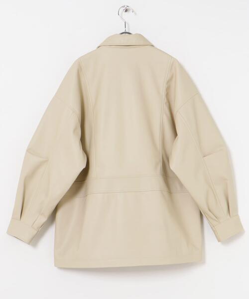 ITEMS URBANRESEARCH（アイテムズ アーバンリサーチ）の「フェイクレザージャケット（その他アウター・レディース・ライトベージュ/ブラック・FREE）」の19枚目の写真