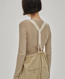 トップス todayful Henleyneck Knit Rompers BLACK TODAYFUL】Henleyneck Knit Rompers ※納期2/中～3/中 |