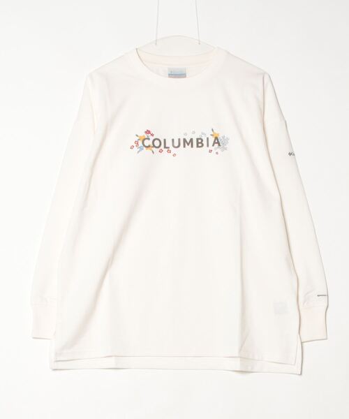 Columbia(コロンビア)の「コロンビア ジプシーバードグラフィックロングスリーブクルー(Tシャツ/カットソー・レディース・グリーン/オフホワイト/スモークピンク・S/M/L/XL)」の1枚目の写真