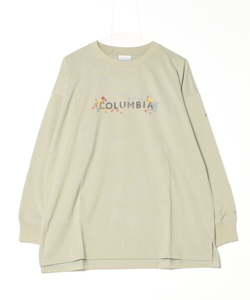 Columbia(コロンビア)の「コロンビア ジプシーバードグラフィックロングスリーブクルー(Tシャツ/カットソー・レディース・グリーン/オフホワイト/スモークピンク・S/M/L/XL)」の2枚目の写真