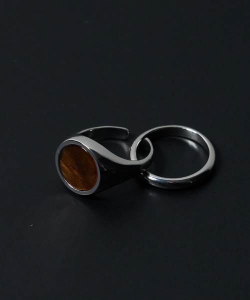 WEGO（ウィゴー）の「WEGO/【2点セット】シグネットリング（リング・メンズ・その他1/その他2/その他3/その他4/その他5・FREE）」の4枚目の写真