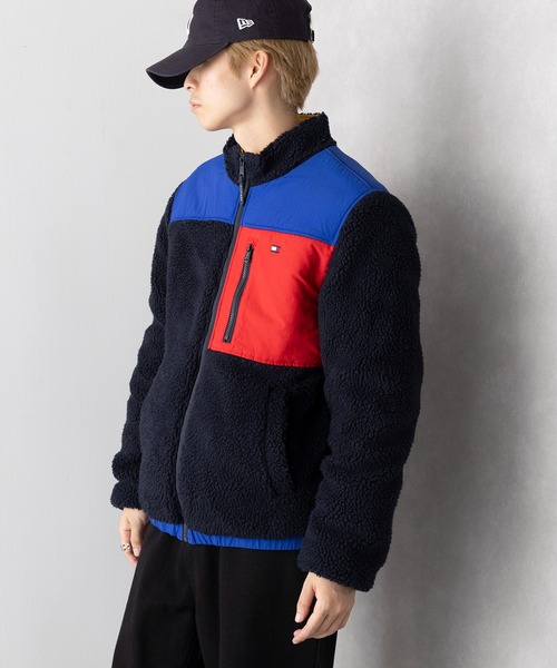 TOMMY HILFIGER(トミーヒルフィガー)の「【TOMMY HILFIGER】シェルパ フリース ジャケット 151AS573(その他アウター・メンズ・ネイビー/オフホワイト・S/M/L/XL)」の8枚目の写真