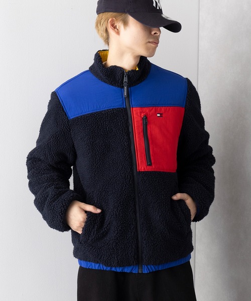 TOMMY HILFIGER(トミーヒルフィガー)の「【TOMMY HILFIGER】シェルパ フリース ジャケット 151AS573(その他アウター・メンズ・ネイビー/オフホワイト・S/M/L/XL)」の9枚目の写真
