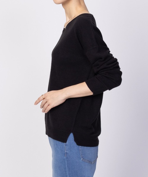 NAVY(ネイビー)の「nAvy 洗えるニット カシミヤタッチ Vネックプルオーバー(ニット/セーター・レディース・オレンジ系その他/グレイッシュベージュ/ブラック/ブルーグリーン・M/L)」の10枚目の写真