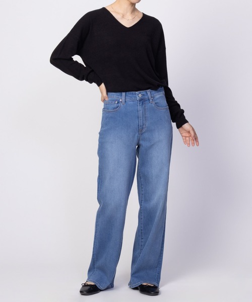 NAVY(ネイビー)の「nAvy 洗えるニット カシミヤタッチ Vネックプルオーバー(ニット/セーター・レディース・オレンジ系その他/グレイッシュベージュ/ブラック/ブルーグリーン・M/L)」の8枚目の写真