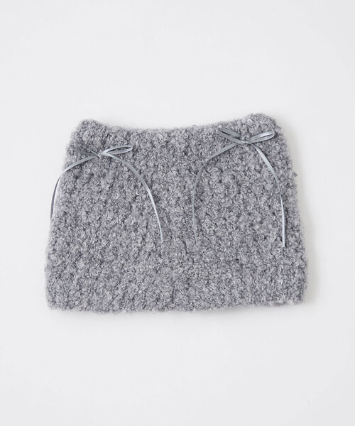 OLIVE des OLIVE（オリーブデオリーブ）の「【完売カラー再販開始！】リボン付き猫耳ワッチ（ニットキャップ/ビーニー・レディース・アイボリー/ブラック/チャコールグレー・FREE）」の14枚目の写真