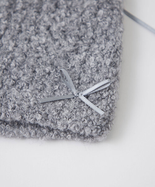 OLIVE des OLIVE（オリーブデオリーブ）の「【完売カラー再販開始！】リボン付き猫耳ワッチ（ニットキャップ/ビーニー・レディース・アイボリー/ブラック/チャコールグレー・FREE）」の15枚目の写真