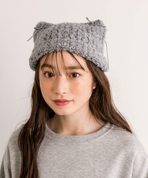 OLIVE des OLIVE | 【完売カラー再販開始！】リボン付き猫耳ワッチ(ニットキャップ/ビーニー)