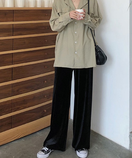 IRADOWL(アイラドール)の「ベロア素材ブラックカラーロングパンツ(その他パンツ・レディース・ブラック・LARGE/MEDIUM/SMALL)」の14枚目の写真