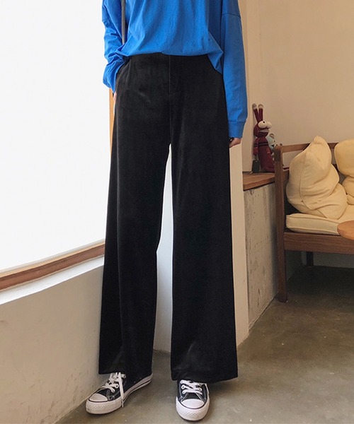 IRADOWL(アイラドール)の「ベロア素材ブラックカラーロングパンツ(その他パンツ・レディース・ブラック・LARGE/MEDIUM/SMALL)」の16枚目の写真