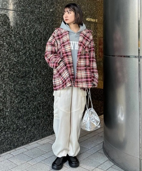 今期美品！ローズバッド　シャギーチェックコート ROSE BUD（ローズバッド）の「シャギーチェックコート（その他