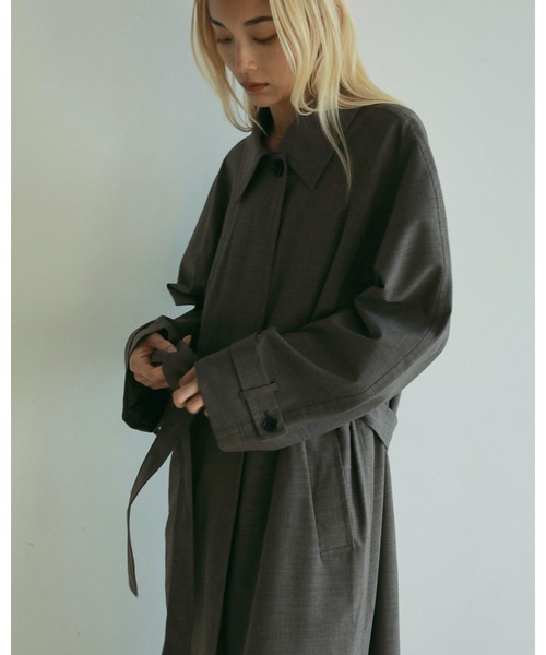 anuke(アンヌーク)の「Soutiencollar Raglan Coat(ステンカラーコート・レディース・ブラウン/グレー・36inch/38inch)」の9枚目の写真