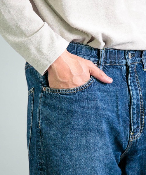 OMNIGOD（オムニゴッド）の「[OMNIGOD mens / オムニゴッド] 10ozデニム 5Pイージーテーパードパンツ（デニムパンツ・メンズ・インディゴブルー・3/2）」の13枚目の写真