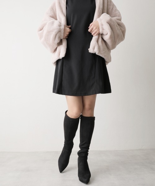 DEMETER(デメテル)の「ポインテッドトゥ プラットフォーム ストレッチ ロングブーツ(ブーツ・レディース・ブラック/ブラック系その他・S/M/L/LL)」の16枚目の写真