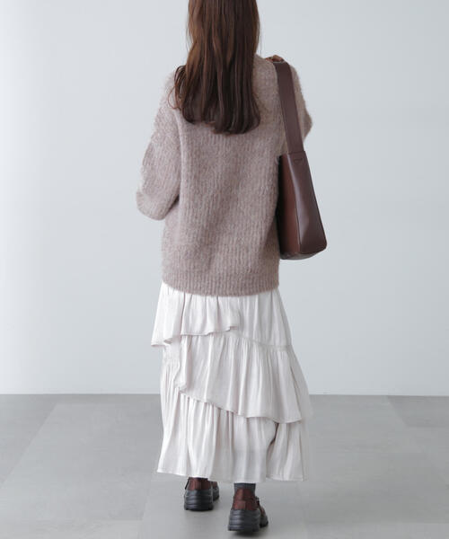 FREE'S MART（フリーズマート）の「◆ミックスシャギーチュニック丈ニット（ニット/セーター・レディース・ピンク/ブラウン/ホワイト/グレー・FREE）」の10枚目の写真