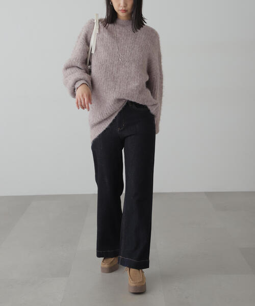 FREE'S MART（フリーズマート）の「◆ミックスシャギーチュニック丈ニット（ニット/セーター・レディース・ピンク/ブラウン/ホワイト/グレー・FREE）」の18枚目の写真