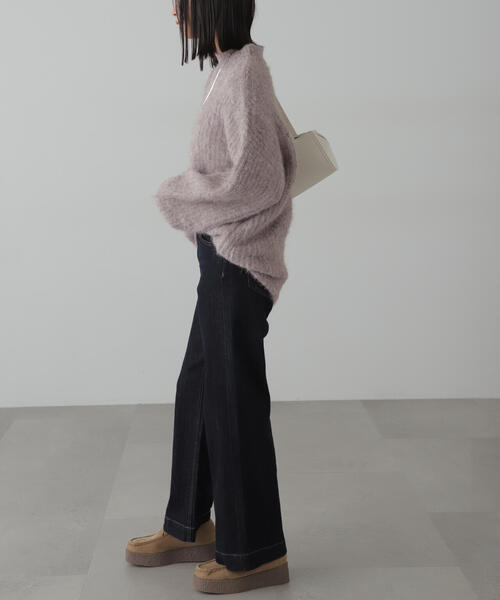 FREE'S MART（フリーズマート）の「◆ミックスシャギーチュニック丈ニット（ニット/セーター・レディース・ピンク/ブラウン/ホワイト/グレー・FREE）」の19枚目の写真