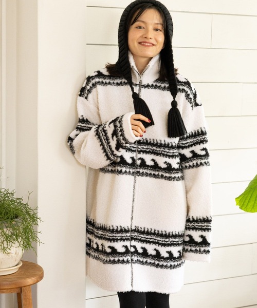 niko and...（ニコアンド）の「オリジナルユキノミミツキニット帽（ニットキャップ/ビーニー・レディース・グレー/ブルー/ブラック・FREE）」の5枚目の写真