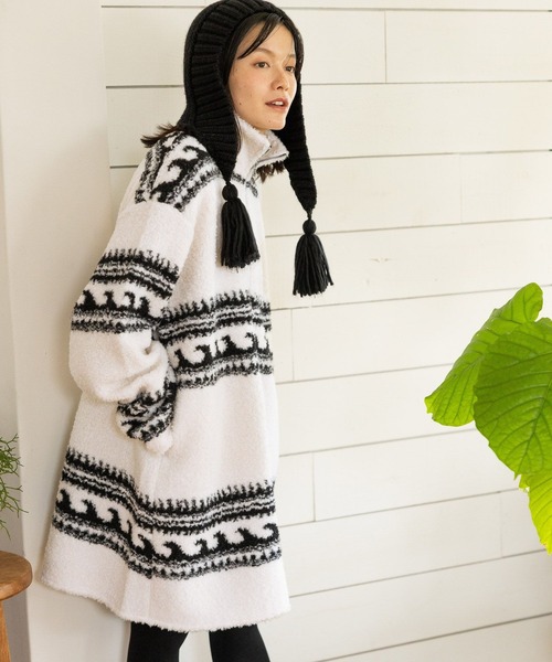 niko and...（ニコアンド）の「オリジナルユキノミミツキニット帽（ニットキャップ/ビーニー・レディース・グレー/ブルー/ブラック・FREE）」の6枚目の写真