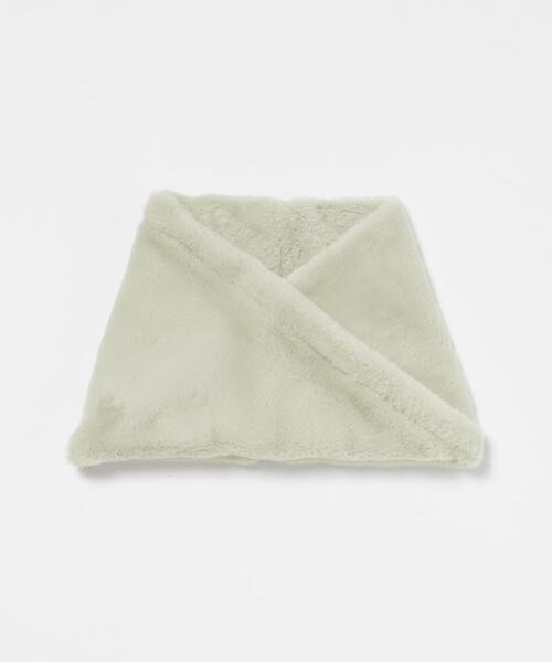 URBAN RESEARCH（アーバンリサーチ）の「フェイクファースヌード（ネックウォーマー/スヌード・レディース・チャコールグレー/グレー系その他/アイボリー・FREE）」の5枚目の写真