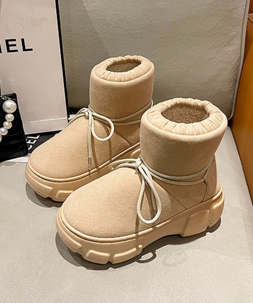 shoes365（シューズスリーシックスファイヴ）の「【shoes365】丸コロスノーブーツ (AW)（ブーツ・レディース・ベージュ/ブラック/グレー/キャメル/グリーン・22.0cm/23.0cm/24.0cm/25.0cm）」の18枚目の写真