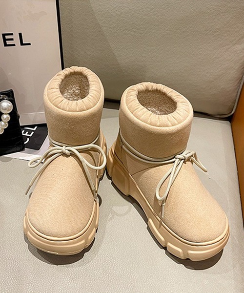 shoes365（シューズスリーシックスファイヴ）の「【shoes365】丸コロスノーブーツ (AW)（ブーツ・レディース・ベージュ/ブラック/グレー/キャメル/グリーン・22.0cm/23.0cm/24.0cm/25.0cm）」の19枚目の写真