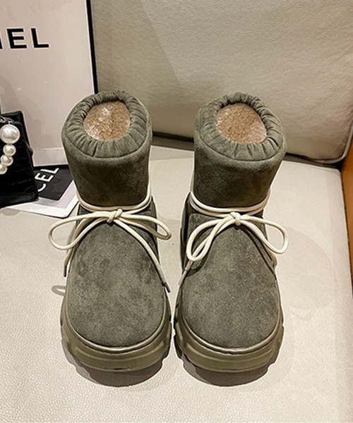 shoes365（シューズスリーシックスファイヴ）の「【shoes365】丸コロスノーブーツ (AW)（ブーツ・レディース・ベージュ/ブラック/グレー/キャメル/グリーン・22.0cm/23.0cm/24.0cm/25.0cm）」の20枚目の写真