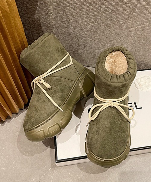 shoes365（シューズスリーシックスファイヴ）の「【shoes365】丸コロスノーブーツ (AW)（ブーツ・レディース・ベージュ/ブラック/グレー/キャメル/グリーン・22.0cm/23.0cm/24.0cm/25.0cm）」の21枚目の写真