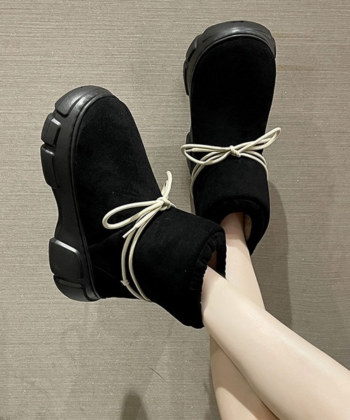 shoes365（シューズスリーシックスファイヴ）の「【shoes365】丸コロスノーブーツ (AW)（ブーツ・レディース・ベージュ/ブラック/グレー/キャメル/グリーン・22.0cm/23.0cm/24.0cm/25.0cm）」の7枚目の写真