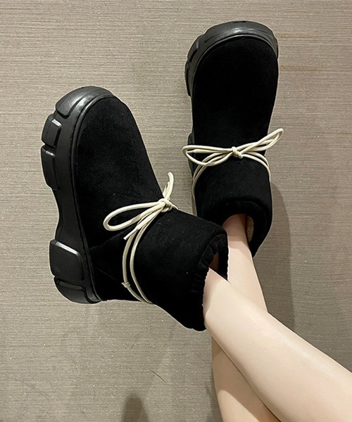shoes365（シューズスリーシックスファイヴ）の「【shoes365】丸コロスノーブーツ (AW)（ブーツ・レディース・ベージュ/ブラック/グレー/キャメル/グリーン・22.0cm/23.0cm/24.0cm/25.0cm）」の9枚目の写真