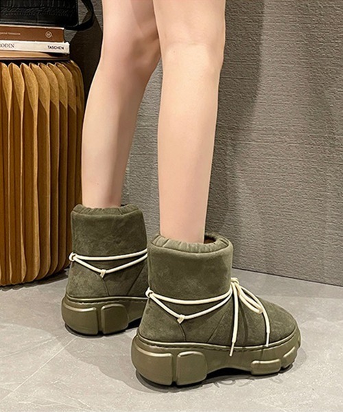 shoes365（シューズスリーシックスファイヴ）の「【shoes365】丸コロスノーブーツ (AW)（ブーツ・レディース・ベージュ/ブラック/グレー/キャメル/グリーン・22.0cm/23.0cm/24.0cm/25.0cm）」の13枚目の写真