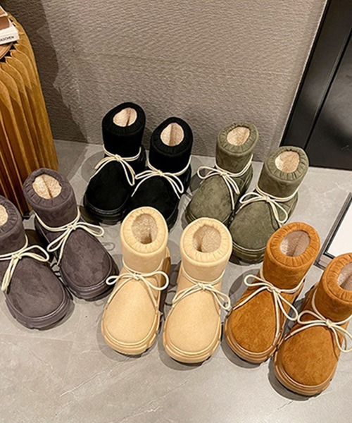 shoes365（シューズスリーシックスファイヴ）の「【shoes365】丸コロスノーブーツ (AW)（ブーツ・レディース・ベージュ/ブラック/グレー/キャメル/グリーン・22.0cm/23.0cm/24.0cm/25.0cm）」の17枚目の写真