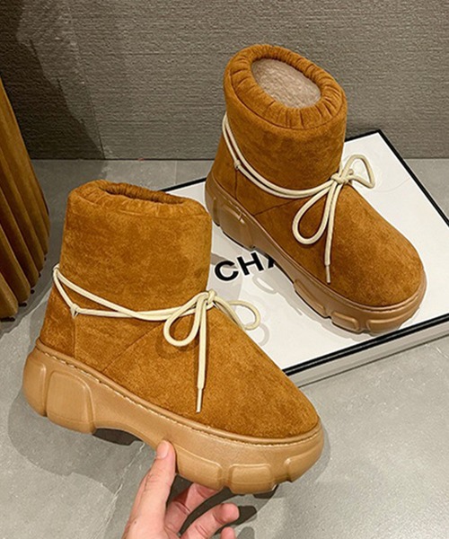 shoes365（シューズスリーシックスファイヴ）の「【shoes365】丸コロスノーブーツ (AW)（ブーツ・レディース・ベージュ/ブラック/グレー/キャメル/グリーン・22.0cm/23.0cm/24.0cm/25.0cm）」の16枚目の写真