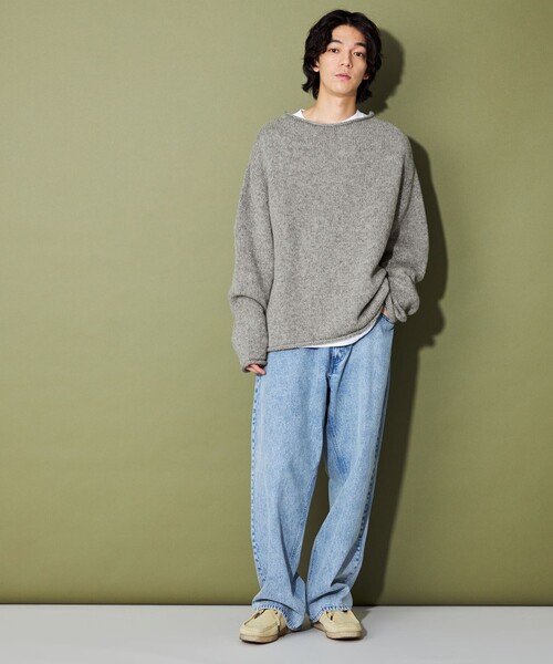 CITEN（シテン）の「＜CITEN＞エッセンシャルロールネックニット（ニット/セーター・メンズ・ナチュラル/グレー/ブラック・M/L）」の10枚目の写真