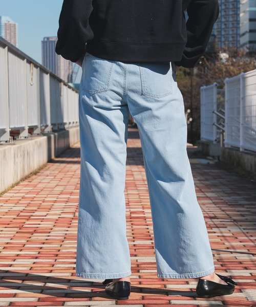 セール】パール付ワイドパンツ（デニムパンツ）｜Honeys