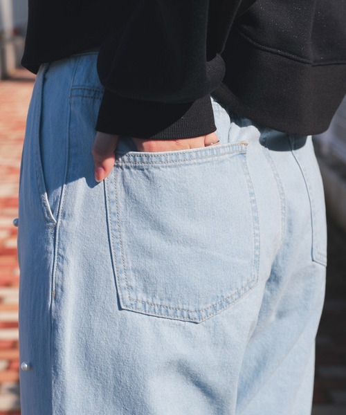 Honeys(ハニーズ)の「パール付ワイドパンツ(デニムパンツ・レディース・ブルー系その他2/ブルー・L/LL/M/S/SS)」の19枚目の写真