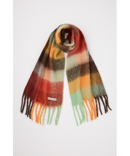 RODEO CROWNS WIDE BOWL(ロデオクラウンズワイドボウル)の「バルキーチェックマフラー(マフラー・レディース・ブラック系その他/オレンジ系その他/ピンク系その他・FREE)」の6枚目の写真