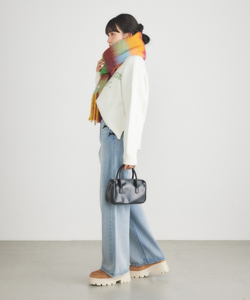 RODEO CROWNS WIDE BOWL(ロデオクラウンズワイドボウル)の「バルキーチェックマフラー(マフラー・レディース・ブラック系その他/オレンジ系その他/ピンク系その他・FREE)」の17枚目の写真