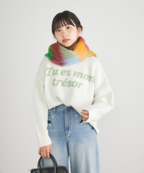 RODEO CROWNS WIDE BOWL(ロデオクラウンズワイドボウル)の「バルキーチェックマフラー(マフラー・レディース・ブラック系その他/オレンジ系その他/ピンク系その他・FREE)」の13枚目の写真