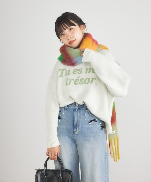 RODEO CROWNS WIDE BOWL(ロデオクラウンズワイドボウル)の「バルキーチェックマフラー(マフラー・レディース・ブラック系その他/オレンジ系その他/ピンク系その他・FREE)」の14枚目の写真