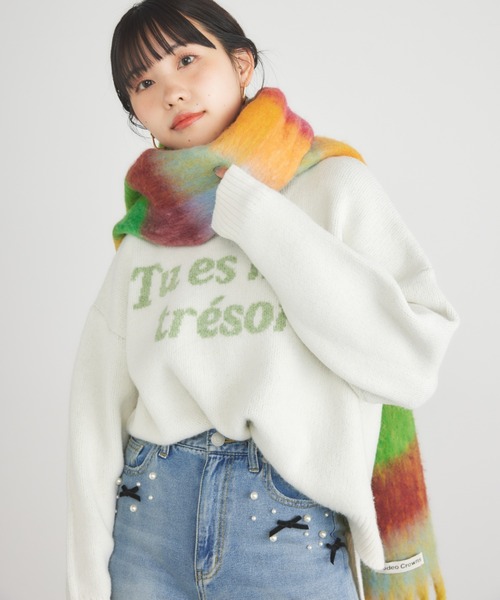 RODEO CROWNS WIDE BOWL(ロデオクラウンズワイドボウル)の「バルキーチェックマフラー(マフラー・レディース・ブラック系その他/オレンジ系その他/ピンク系その他・FREE)」の15枚目の写真