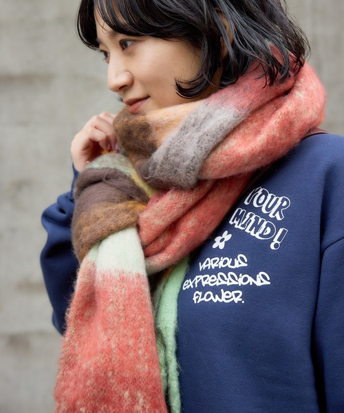 RODEO CROWNS WIDE BOWL(ロデオクラウンズワイドボウル)の「バルキーチェックマフラー(マフラー・レディース・ブラック系その他/オレンジ系その他/ピンク系その他・FREE)」の22枚目の写真