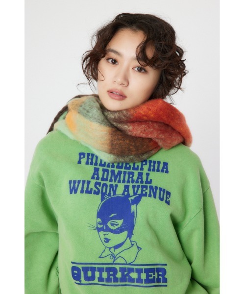 RODEO CROWNS WIDE BOWL(ロデオクラウンズワイドボウル)の「バルキーチェックマフラー(マフラー・レディース・ブラック系その他/オレンジ系その他/ピンク系その他・FREE)」の11枚目の写真