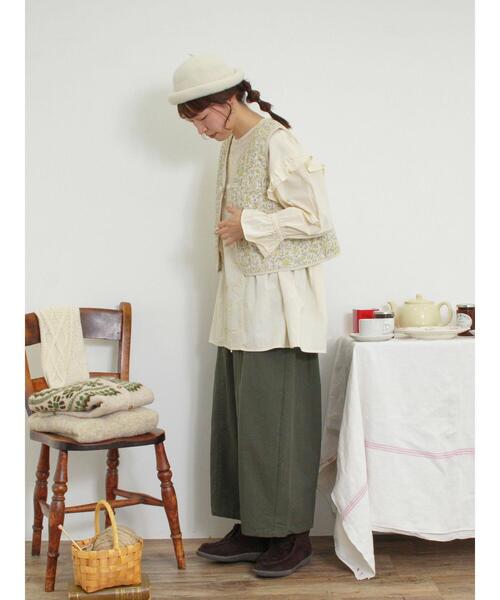 Samansa Mos2(サマンサ モスモス)の「ワークバレルパンツ(その他パンツ・レディース・チャコールグレー/カーキ/ベージュ・F)」の4枚目の写真