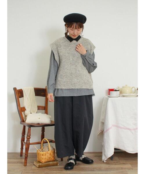 Samansa Mos2(サマンサ モスモス)の「ワークバレルパンツ(その他パンツ・レディース・チャコールグレー/カーキ/ベージュ・F)」の20枚目の写真