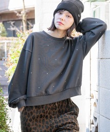 niko and... | スタッズ裏起毛プルオーバー(その他トップス)
