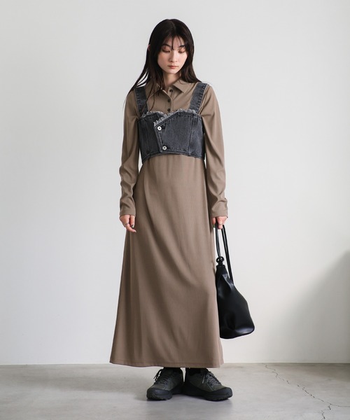 セール】ポロリブワンピース（ワンピース）｜select MOCA（セレクト